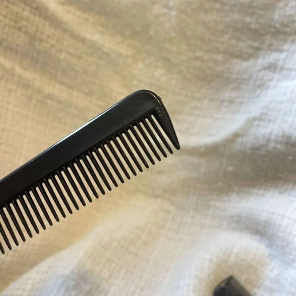 Ace Genuine Hard Rubber Pocket Comb Black USA Vintage Hairdresser Barber‎ 7